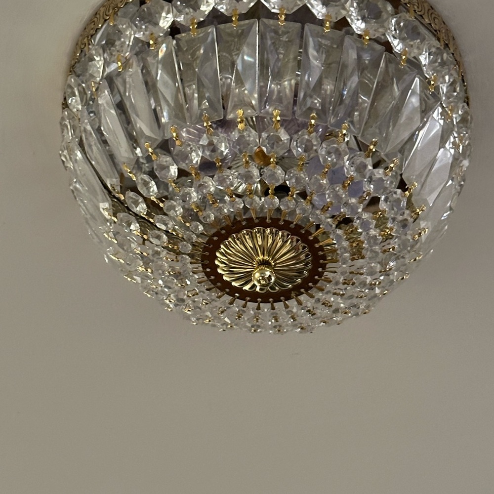 Schonbek Elegant Crystal Ceiling Light Fixture